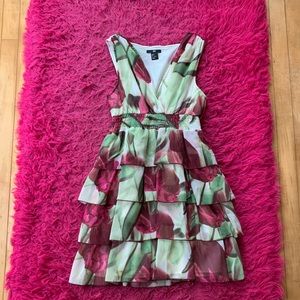 Spring Floral Tiered Dress